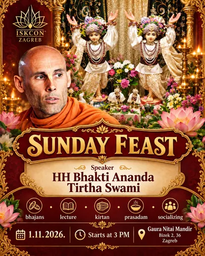 Sunday Feast - HH Bhakti Ananda Tirtha Swami