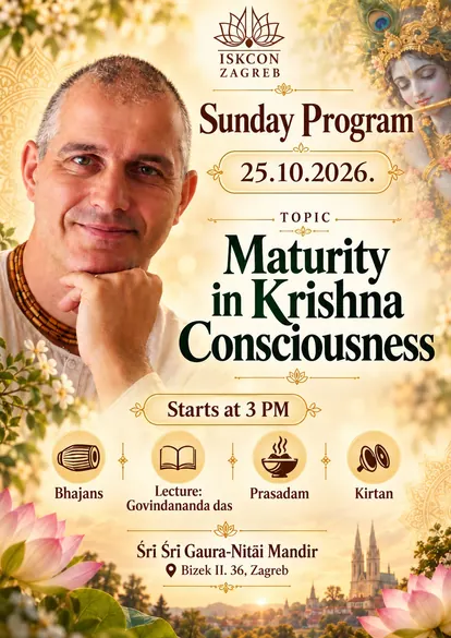Sunday Feast - Maturity in Krishna Consciousness